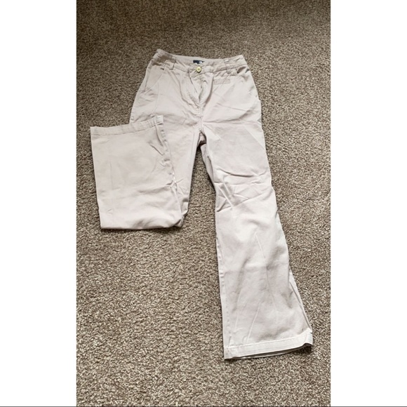 tan flare pants